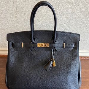 100% Genuine Leather fake Hermès style Birkin bag